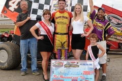 Eagle-09-01-14-520-Jack-Dover-with-2013-Miss-Nebraska-Cup-Elle-Potocka-and-Miss-Nebraska-Cup-finalist-Jen-Harter-and-flagman-Billy-Lloyd-along-with-2014-