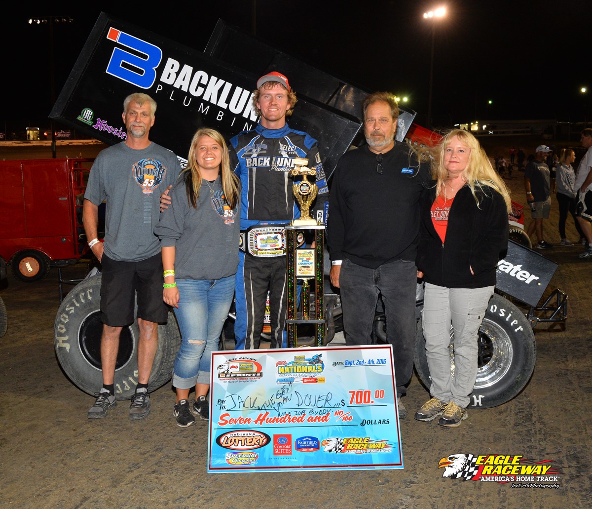 Jack Dover wins Friday Sept 2nd’s Qualifier Feature at Sprint Nationals!