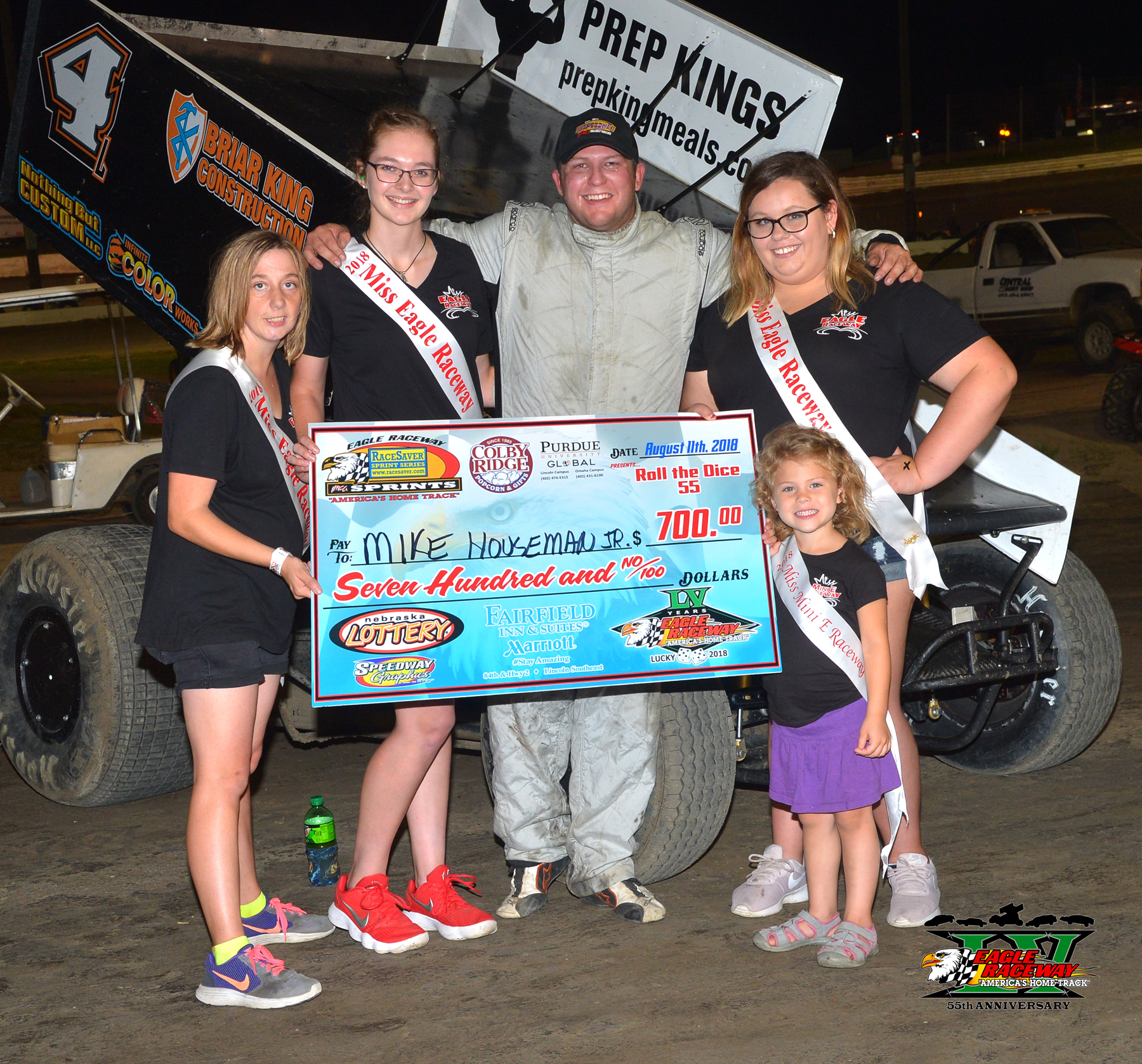 Mike Houseman Jr. is the 12th different RaceSaver Sprint winner at Eagle Raceway in 2018!