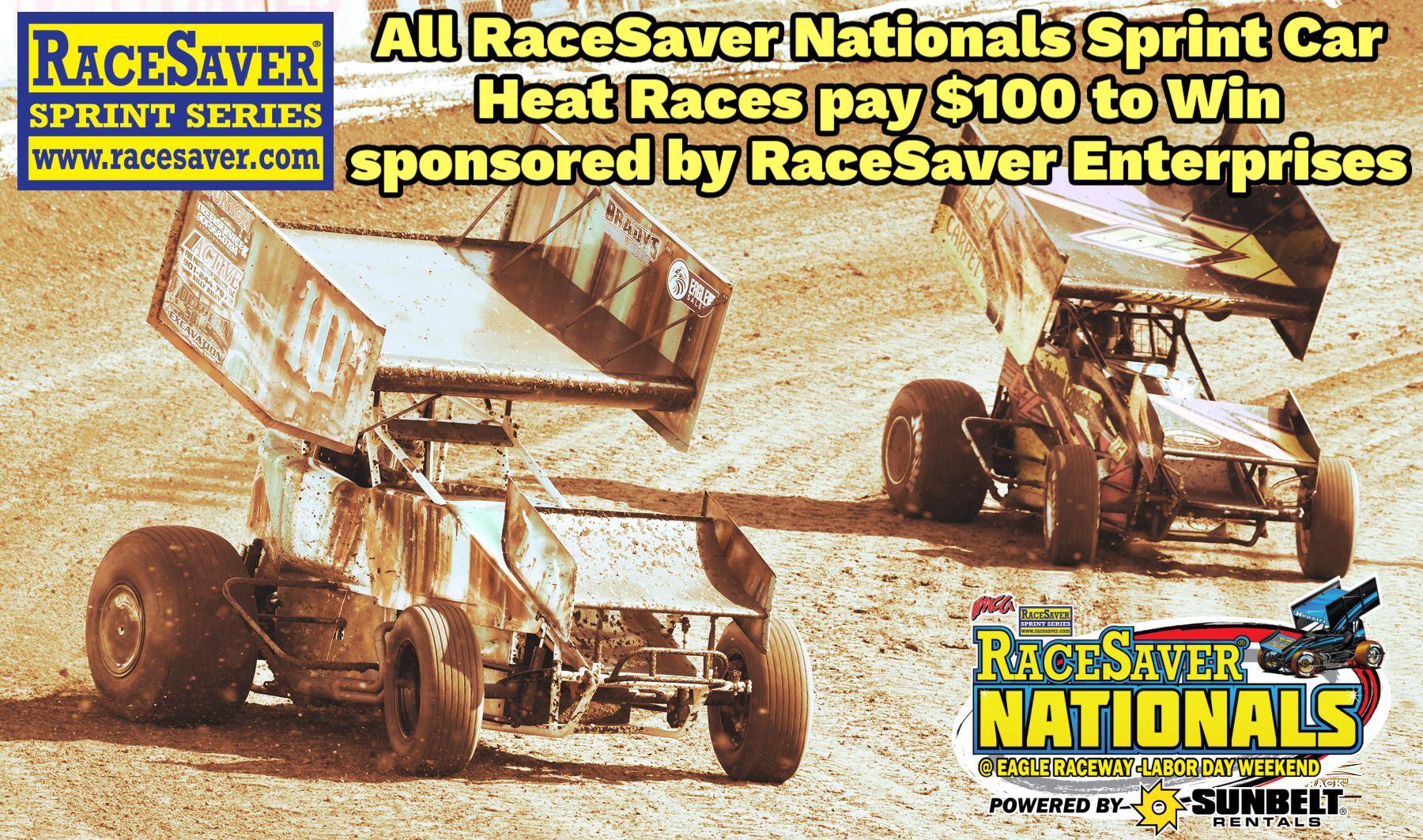 IMCA RaceSaver Nationals Heat Races at Eagle Raceway will now pay $100 to win.